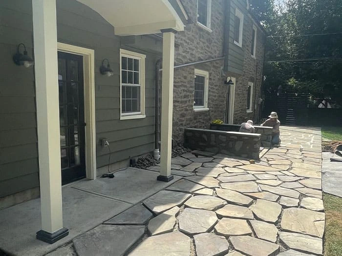 Residential Hardscape Renovation and Addition with Drainage project in jenkintown, pa